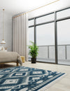 Sahara Chic Collection Area Rug -  Fez Square Blue  lifestyle 129