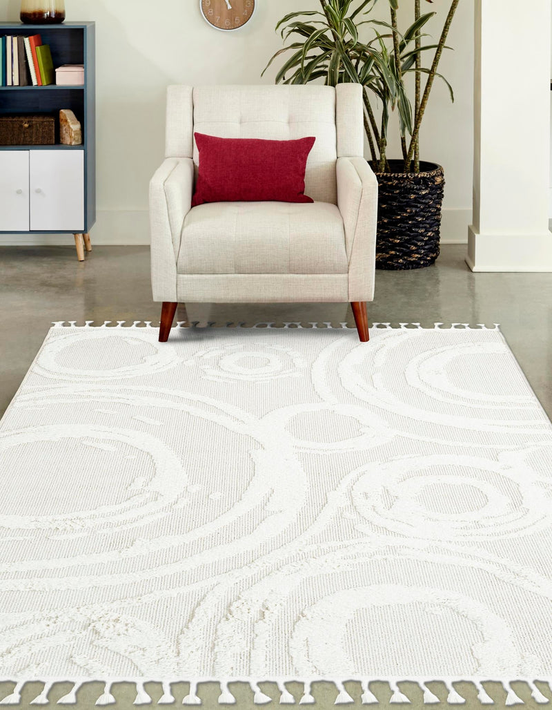 Sahara Chic Collection Area Rug -  Nubia Rectangle Ivory  lifestyle 10