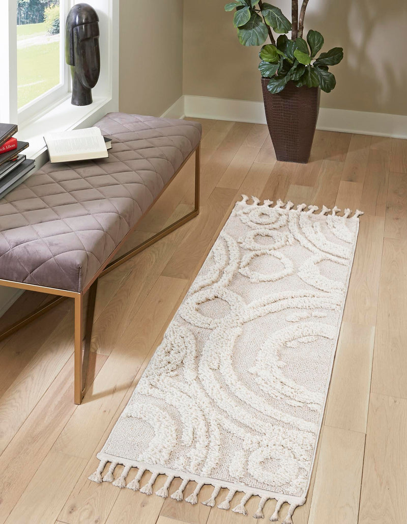 Sahara Chic Collection Area Rug -  Nubia Runner Ivory  lifestyle 74