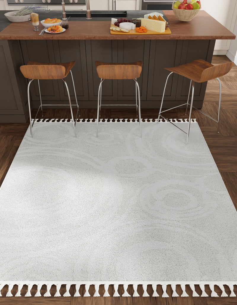 Sahara Chic Collection Area Rug -  Nubia Square Ivory  lifestyle 67