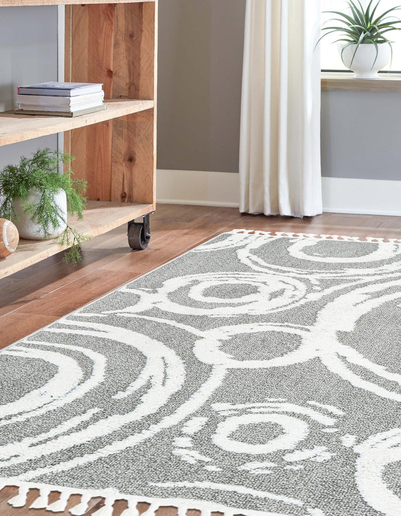 Sahara Chic Collection Area Rug -  Nubia Rectangle Gray  lifestyle 5