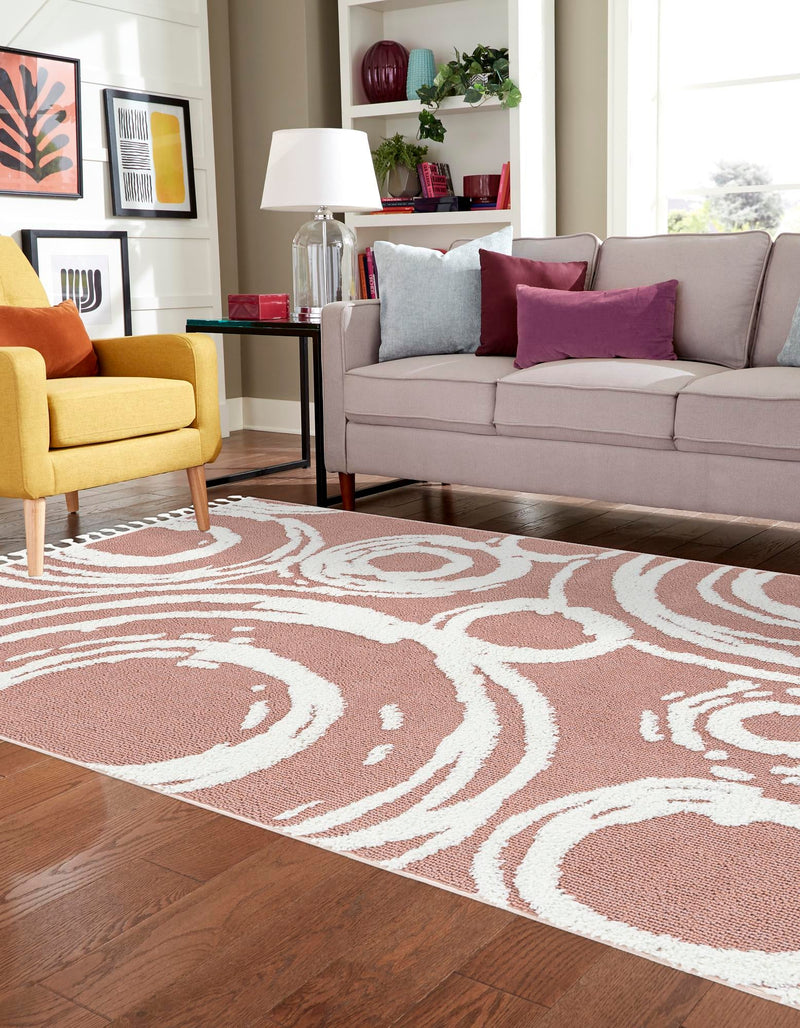 Sahara Chic Collection Area Rug -  Nubia Rectangle Pink  lifestyle 6
