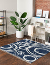Sahara Chic Collection Area Rug -  Nubia Square Blue  lifestyle 43
