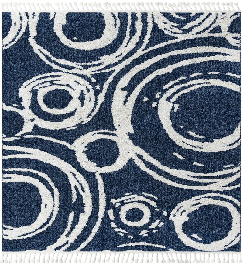 Sahara Chic Collection Area Rug -  Nubia Square Blue  lifestyle 35