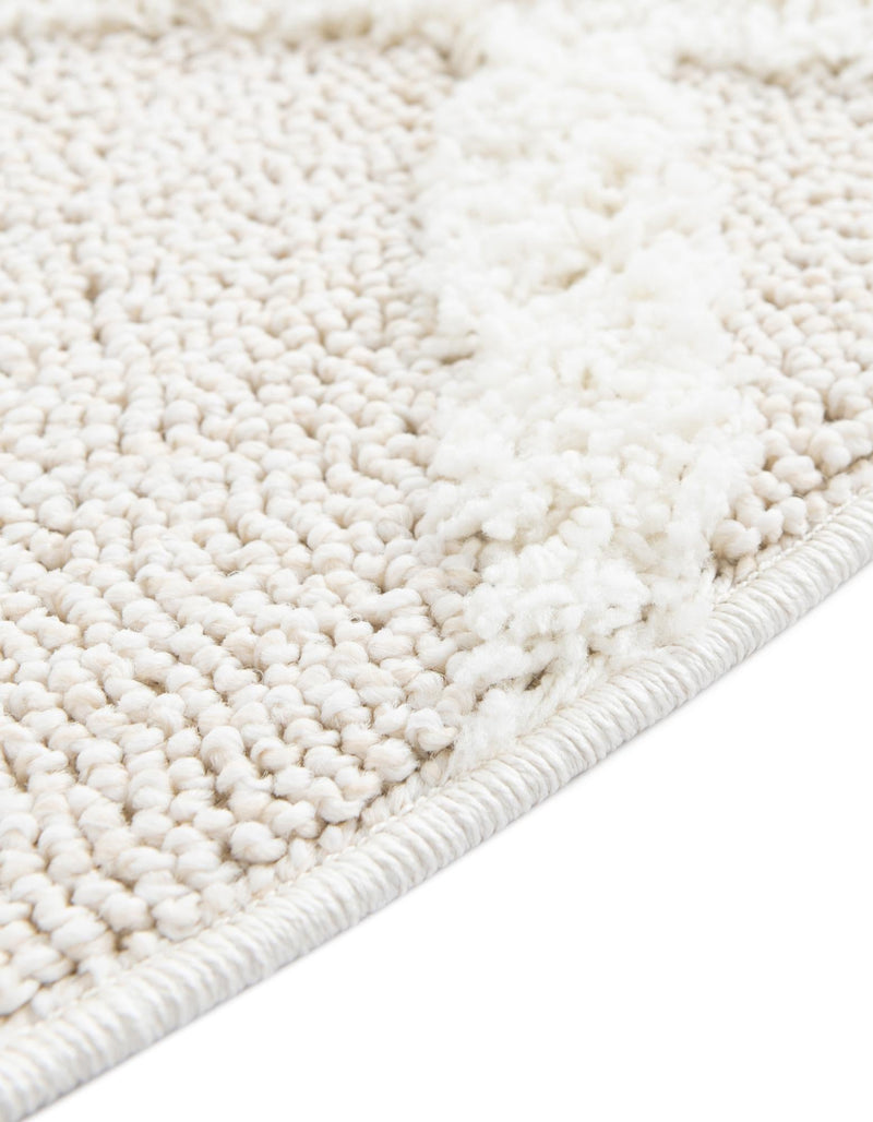 Sahara Chic Collection Area Rug -  Tuareg Round Ivory  lifestyle 89