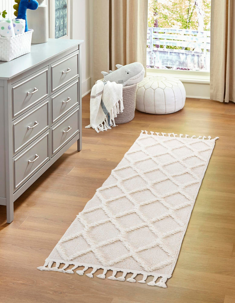 Sahara Chic Collection Area Rug -  Tuareg Runner Ivory  lifestyle 67