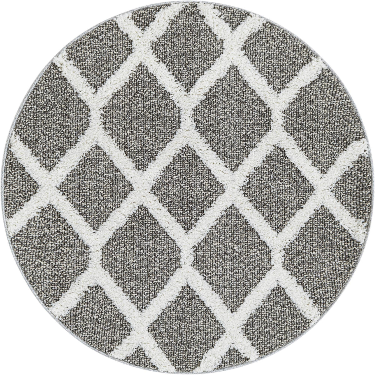 Sahara Chic Collection Area Rug -  Tuareg Round Gray  lifestyle 47