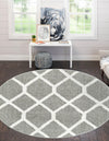 Sahara Chic Collection Area Rug -  Tuareg Round Gray  lifestyle 52