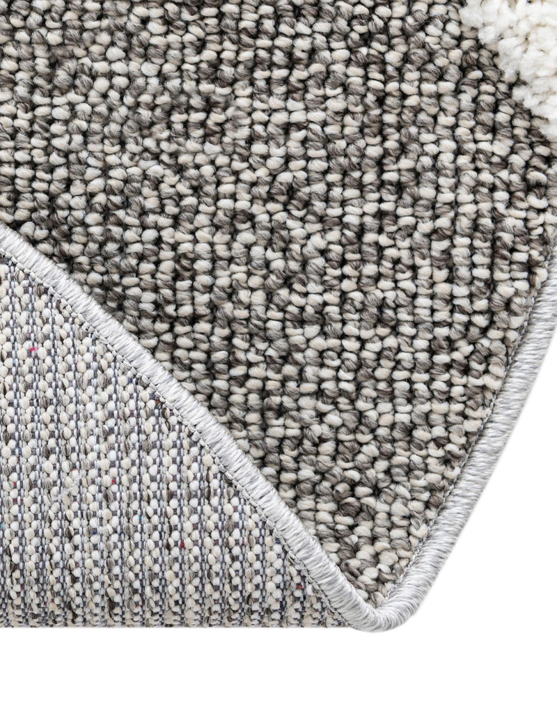 Sahara Chic Collection Area Rug -  Tuareg Round Gray  lifestyle 80