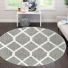 Sahara Chic Collection Area Rug -  Tuareg Round Gray  lifestyle 110