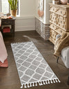 Sahara Chic Collection Area Rug -  Tuareg Runner Gray  lifestyle 62