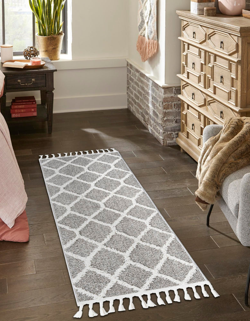 Sahara Chic Collection Area Rug -  Tuareg Runner Gray  lifestyle 62