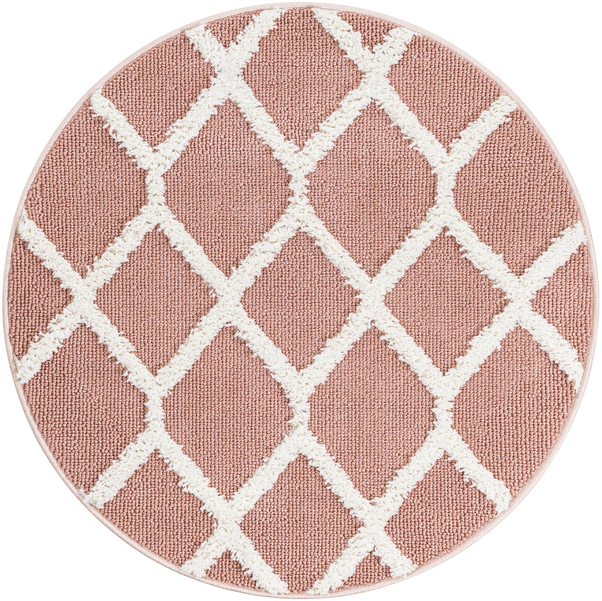 Sahara Chic Collection Area Rug -  Tuareg Round Pink  lifestyle 106