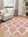 Sahara Chic Collection Area Rug -  Tuareg Round Pink  lifestyle 64