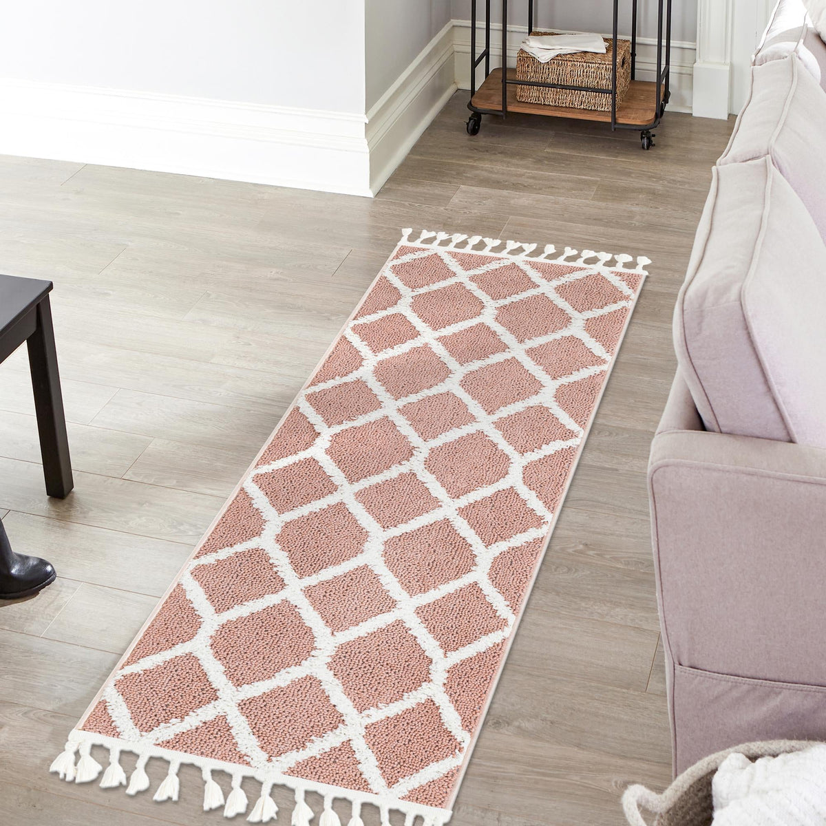 Sahara Chic Collection Area Rug -  Tuareg Runner Pink  lifestyle 109