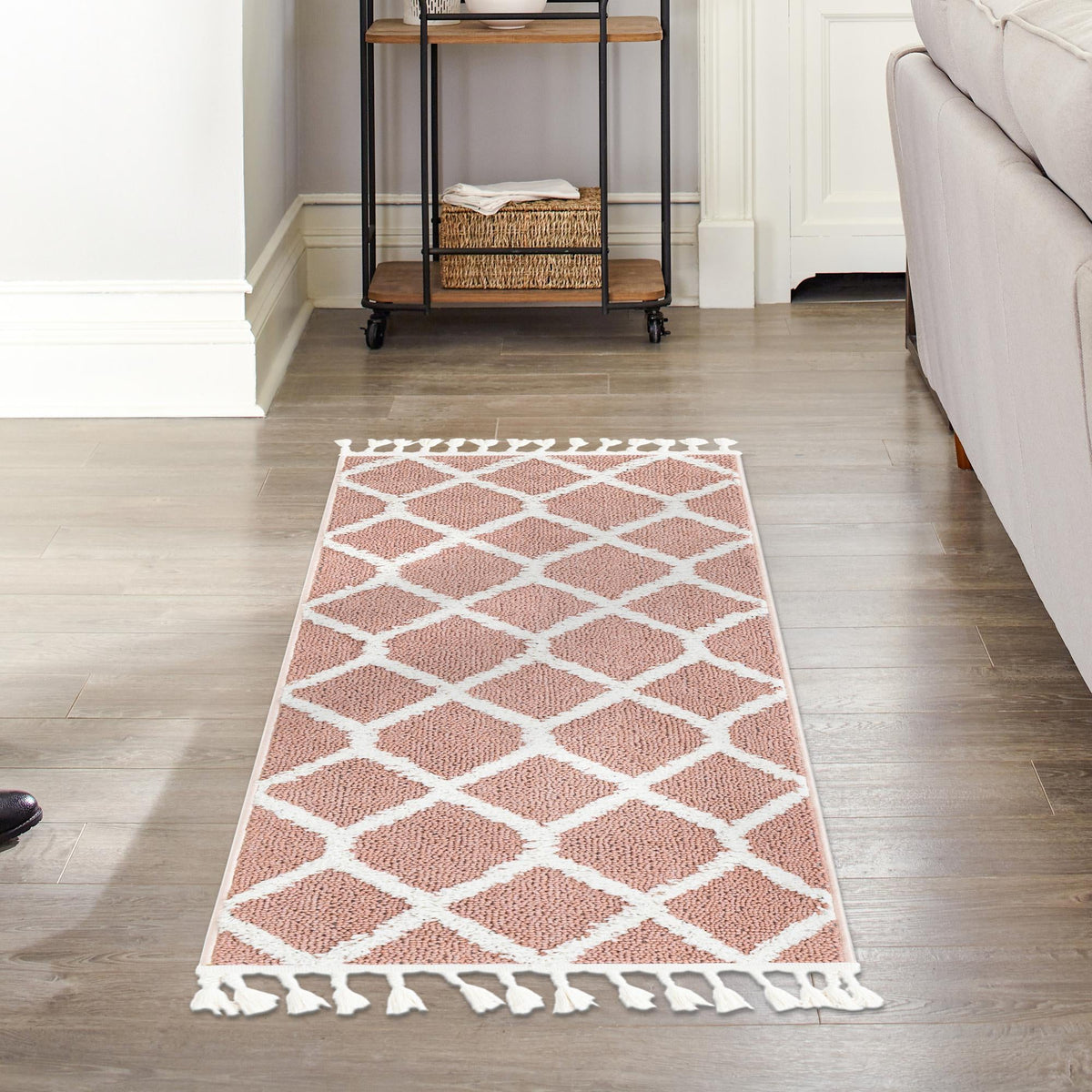 Sahara Chic Collection Area Rug -  Tuareg Runner Pink  lifestyle 113