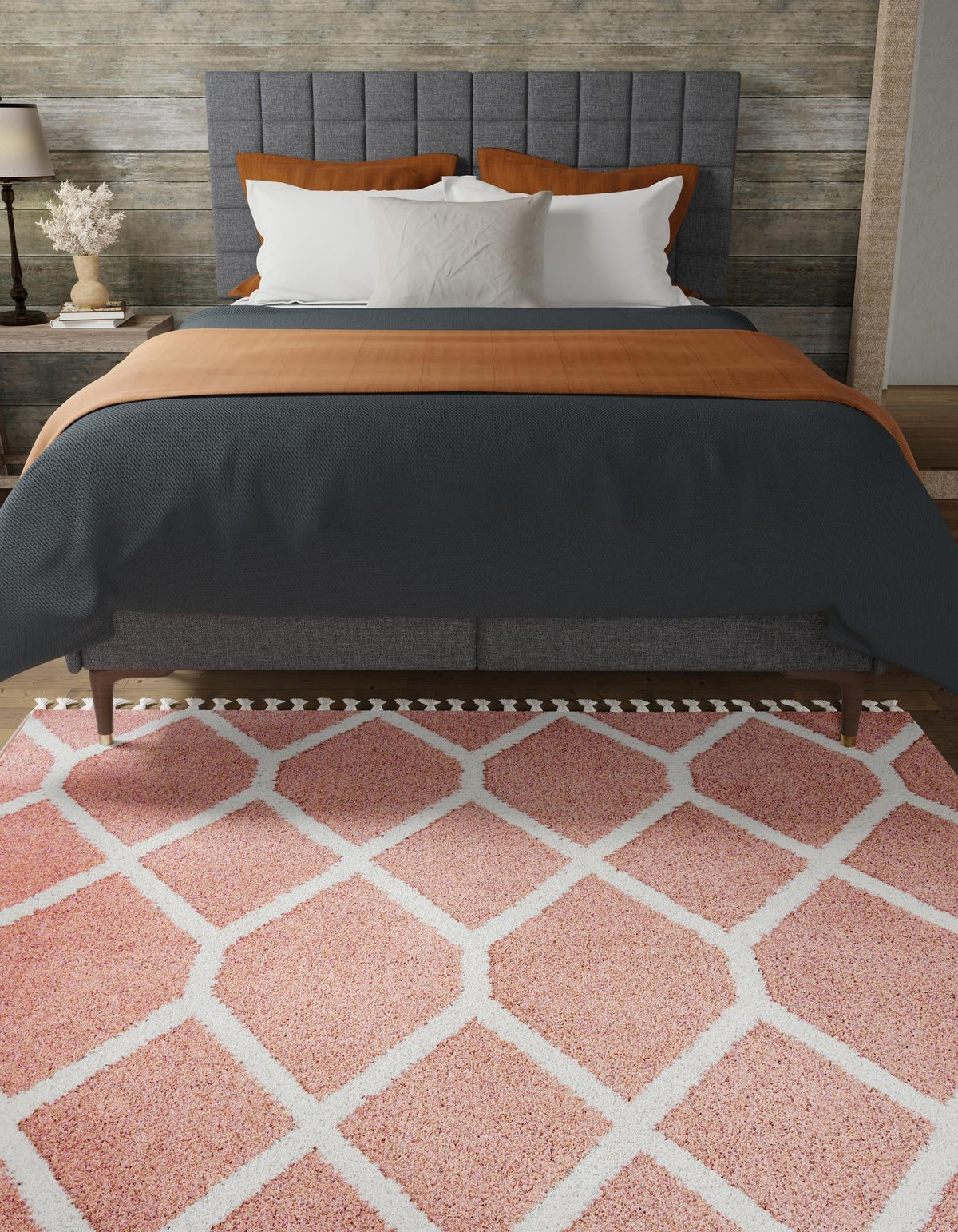 Sahara Chic Collection Area Rug -  Tuareg Square Pink  lifestyle 79
