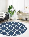 Sahara Chic Collection Area Rug -  Tuareg Round Blue  lifestyle 53