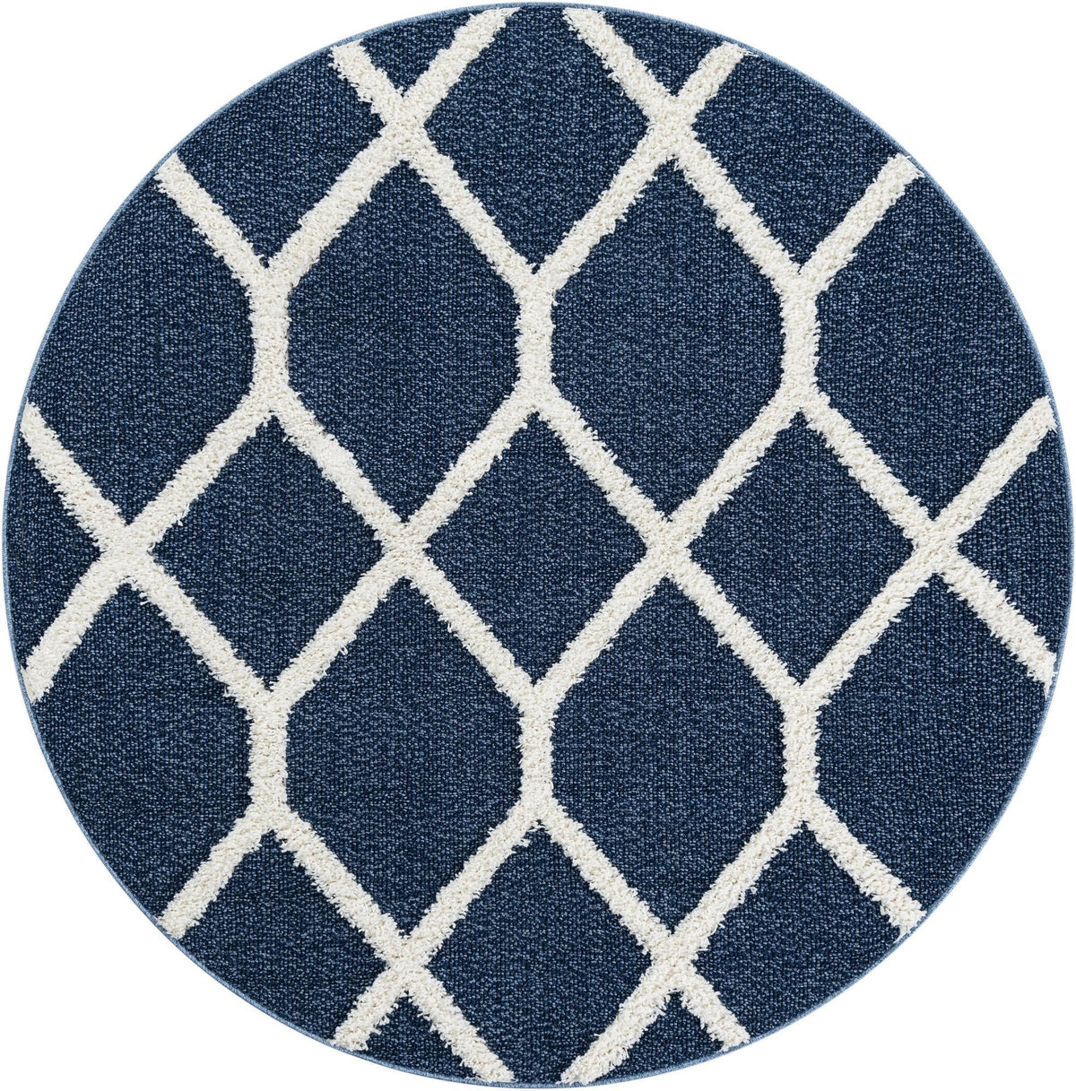 Sahara Chic Collection Area Rug -  Tuareg Round Blue  lifestyle 49