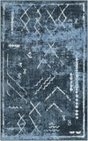 Aegean Elegance Washables Collection Area Rug - Santorini Rectangle Navy Blue  lifestyle 4