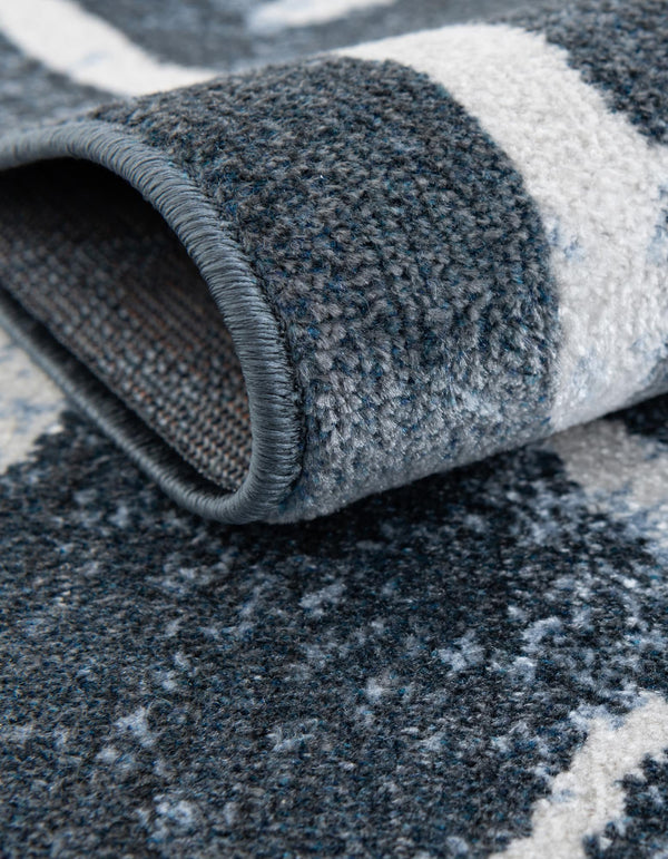 Aegean Elegance Washables Collection Area Rug - Santorini Rectangle Navy Blue  lifestyle 9