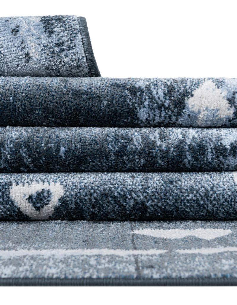 Aegean Elegance Washables Collection Area Rug - Santorini Rectangle Navy Blue  lifestyle 25