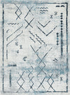 Aegean Elegance Washables Collection Area Rug - Santorini Rectangle Ivory Gray  lifestyle 3