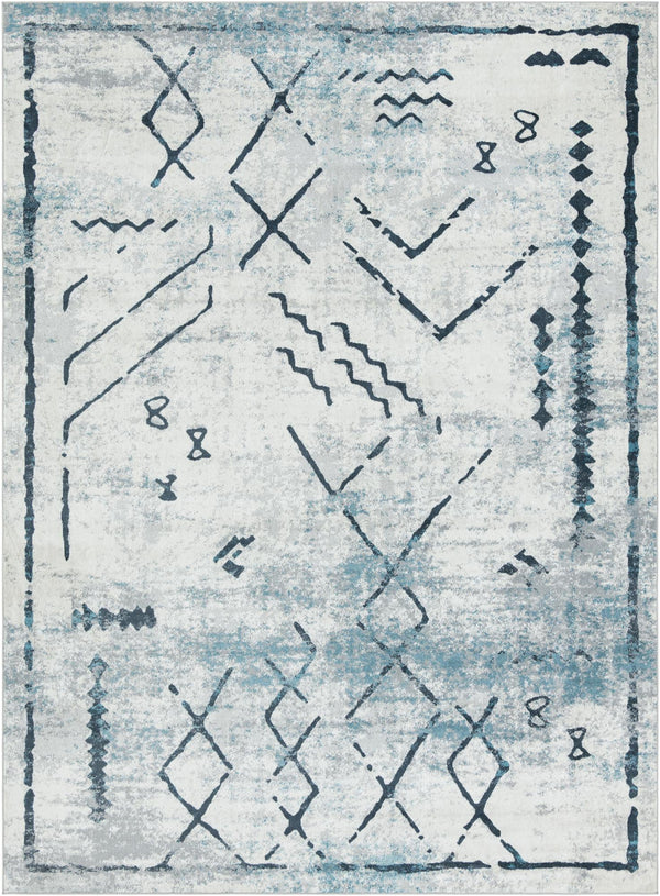 Aegean Elegance Washables Collection Area Rug - Santorini Rectangle Ivory Gray  lifestyle 3
