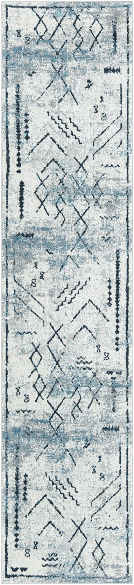 Aegean Elegance Washables Collection Area Rug - Santorini Runner Ivory Gray  lifestyle 33