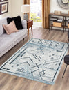 Aegean Elegance Washables Collection Area Rug - Santorini Rectangle Ivory Gray  lifestyle 4