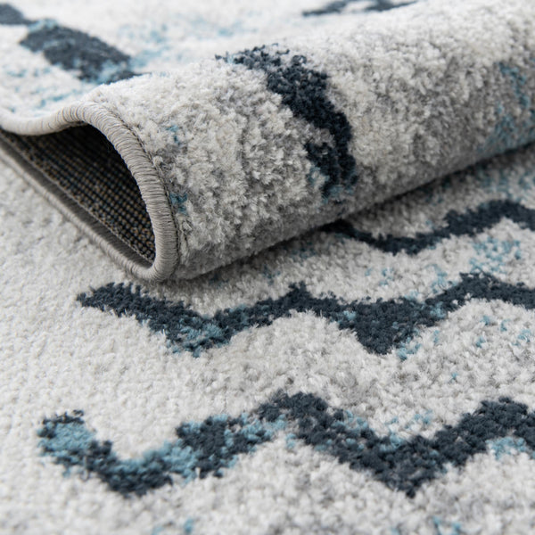 Aegean Elegance Washables Collection Area Rug - Santorini Rectangle Ivory Gray  lifestyle 10