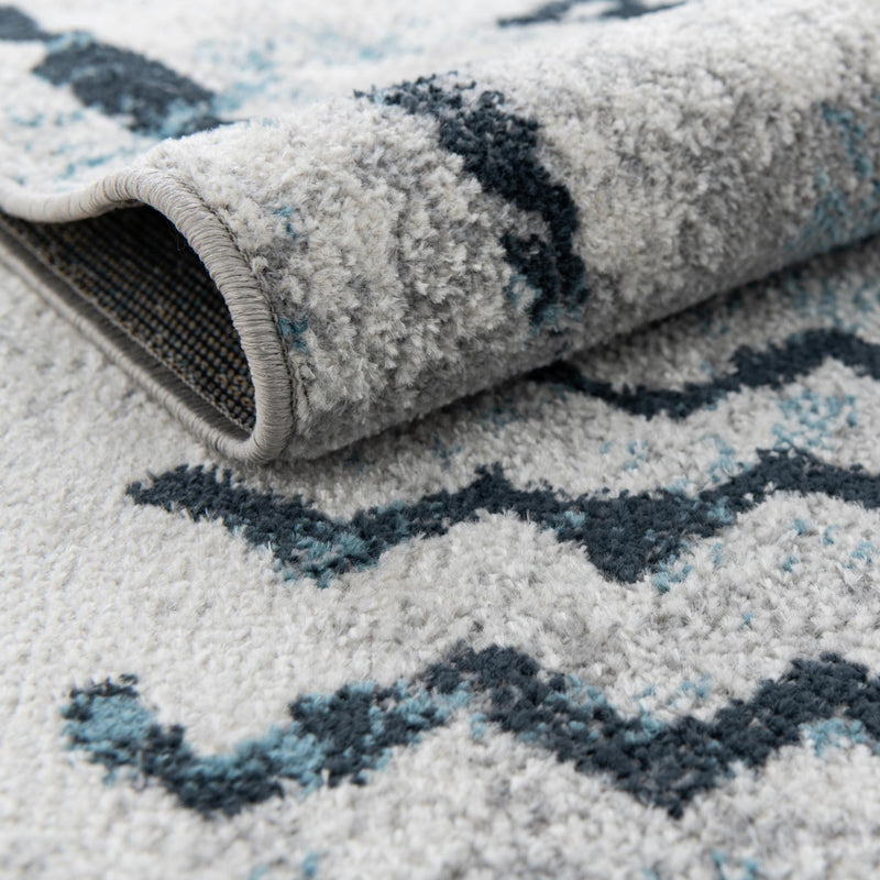 Aegean Elegance Washables Collection Area Rug - Santorini Rectangle Ivory Gray  lifestyle 10