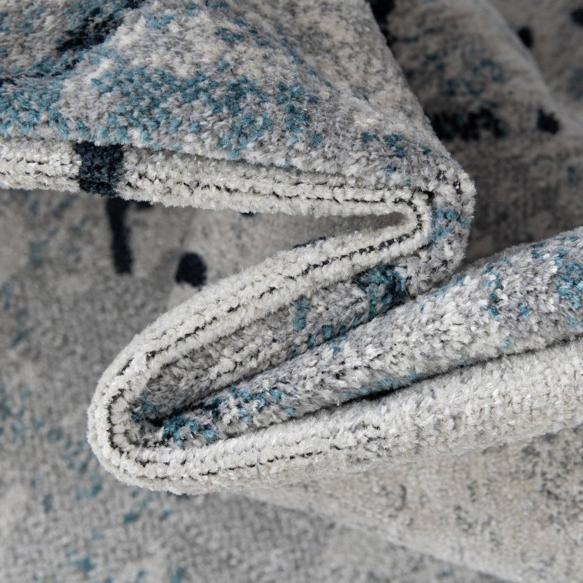 Aegean Elegance Washables Collection Area Rug - Santorini Rectangle Ivory Gray  lifestyle 14