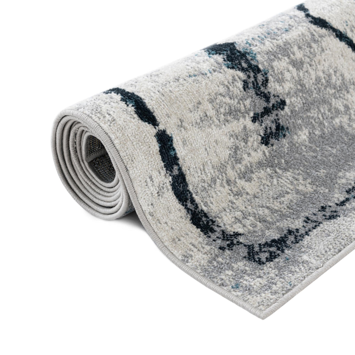 Aegean Elegance Washables Collection Area Rug - Santorini Rectangle Ivory Gray  lifestyle 22