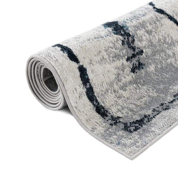 Aegean Elegance Washables Collection Area Rug - Santorini Rectangle Ivory Gray  lifestyle 22