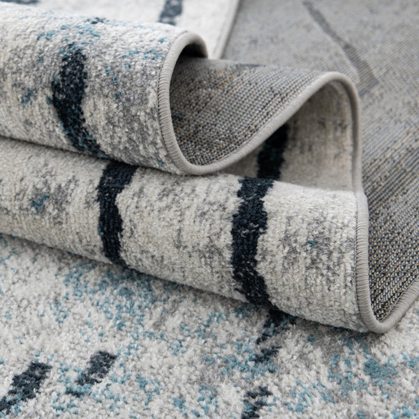 Aegean Elegance Washables Collection Area Rug - Santorini Rectangle Ivory Gray  lifestyle 24