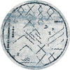 Aegean Elegance Washables Collection Area Rug - Santorini Round Ivory Gray  lifestyle 35