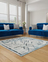 Aegean Elegance Washables Collection Area Rug - Santorini Square Ivory Gray  lifestyle 44
