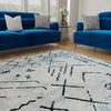 Aegean Elegance Washables Collection Area Rug - Santorini Square Ivory Gray  lifestyle 108