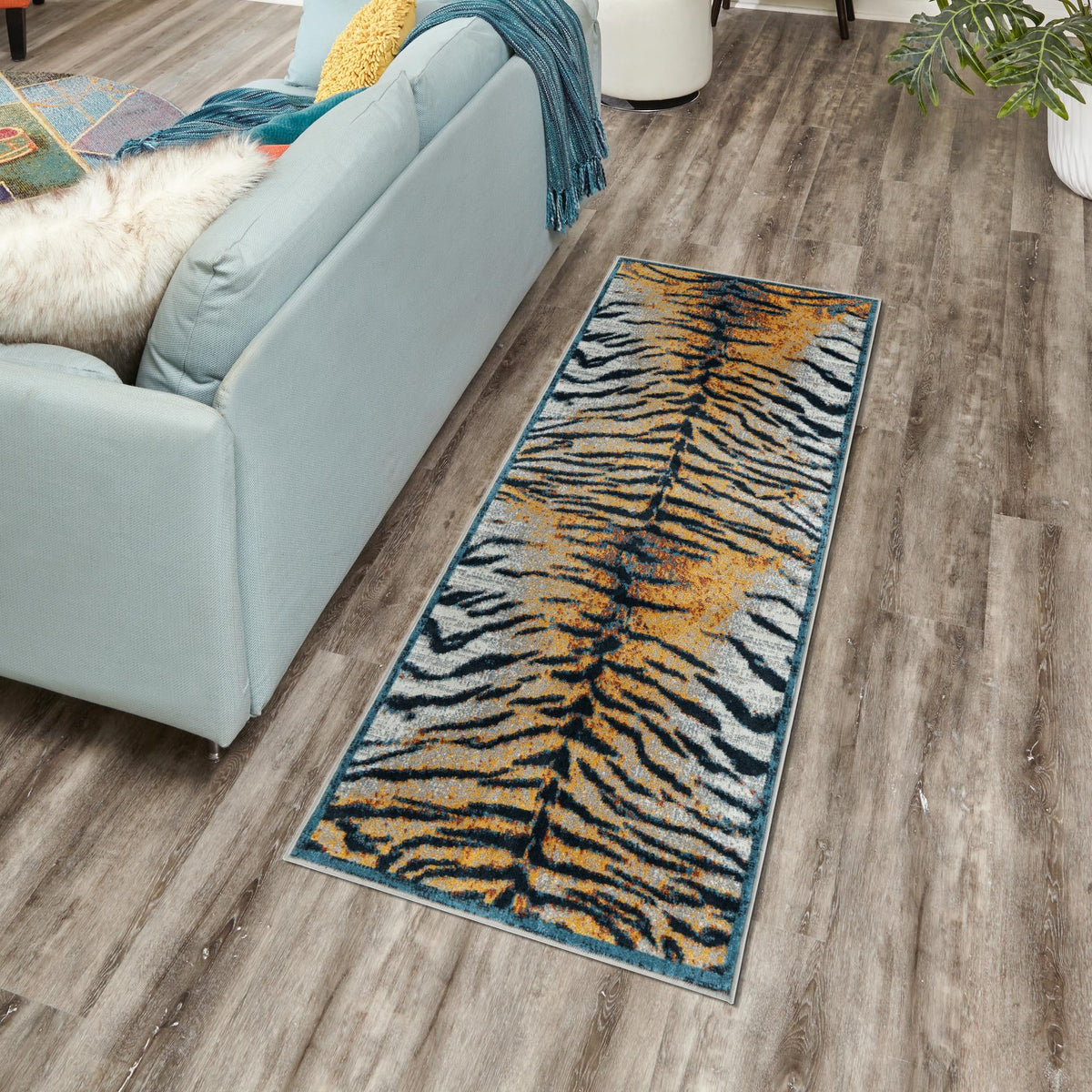 Aegean Elegance Washables Collection Area Rug -  Milos Runner Light Brown  lifestyle 57