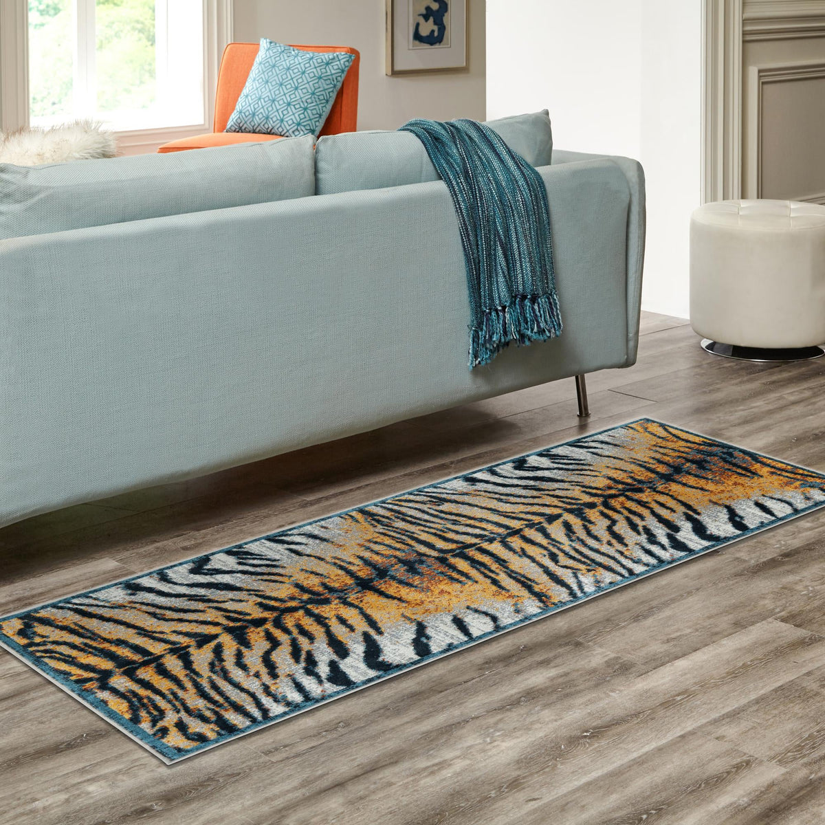 Aegean Elegance Washables Collection Area Rug -  Milos Runner Light Brown  lifestyle 60