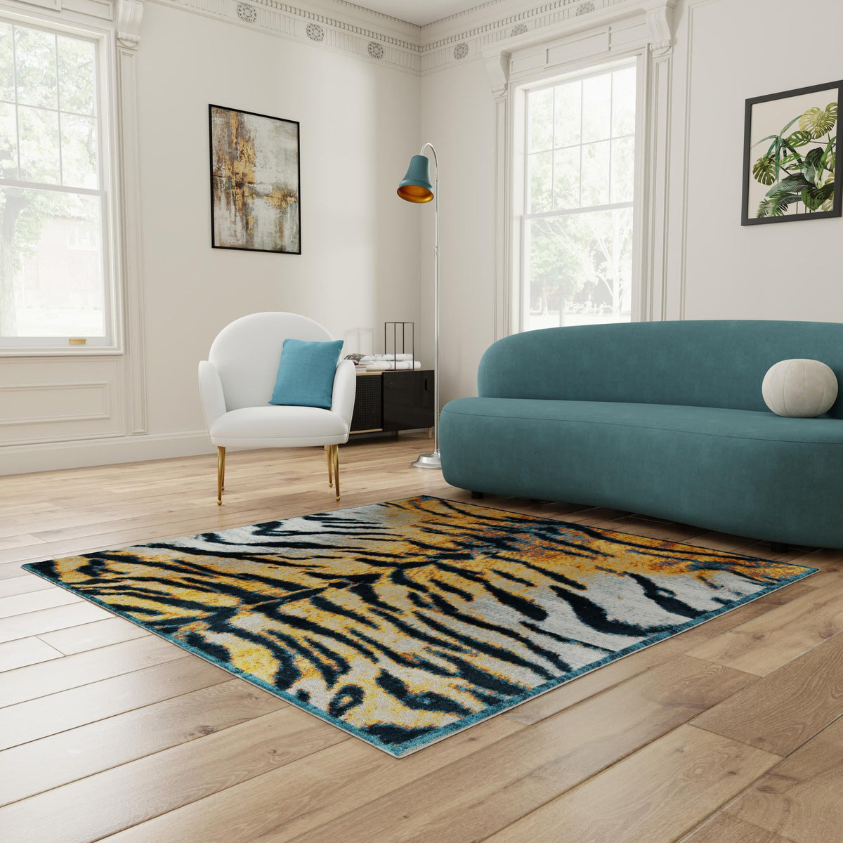 Aegean Elegance Washables Collection Area Rug -  Milos Square Light Brown  lifestyle 62