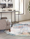Aegean Elegance Washables Collection Area Rug -  Hydra Round Multi  lifestyle 38