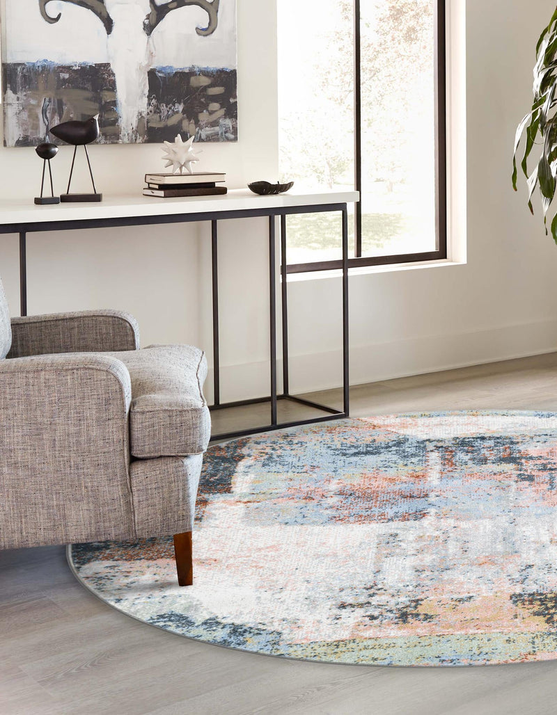 Aegean Elegance Washables Collection Area Rug -  Hydra Round Multi  lifestyle 38