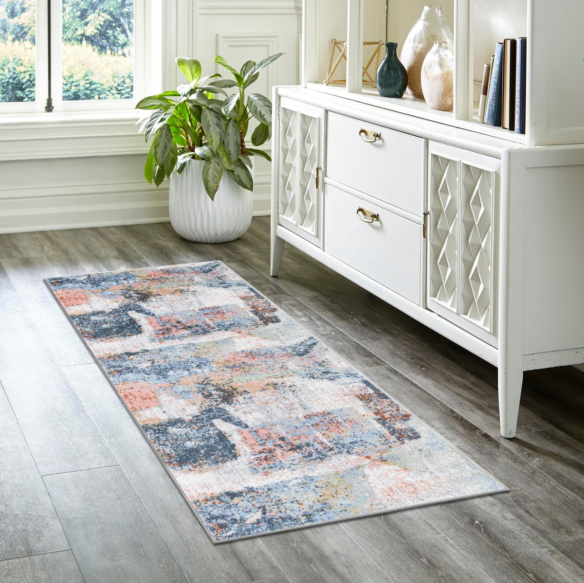 Aegean Elegance Washables Collection Area Rug -  Hydra Runner Multi  lifestyle 72