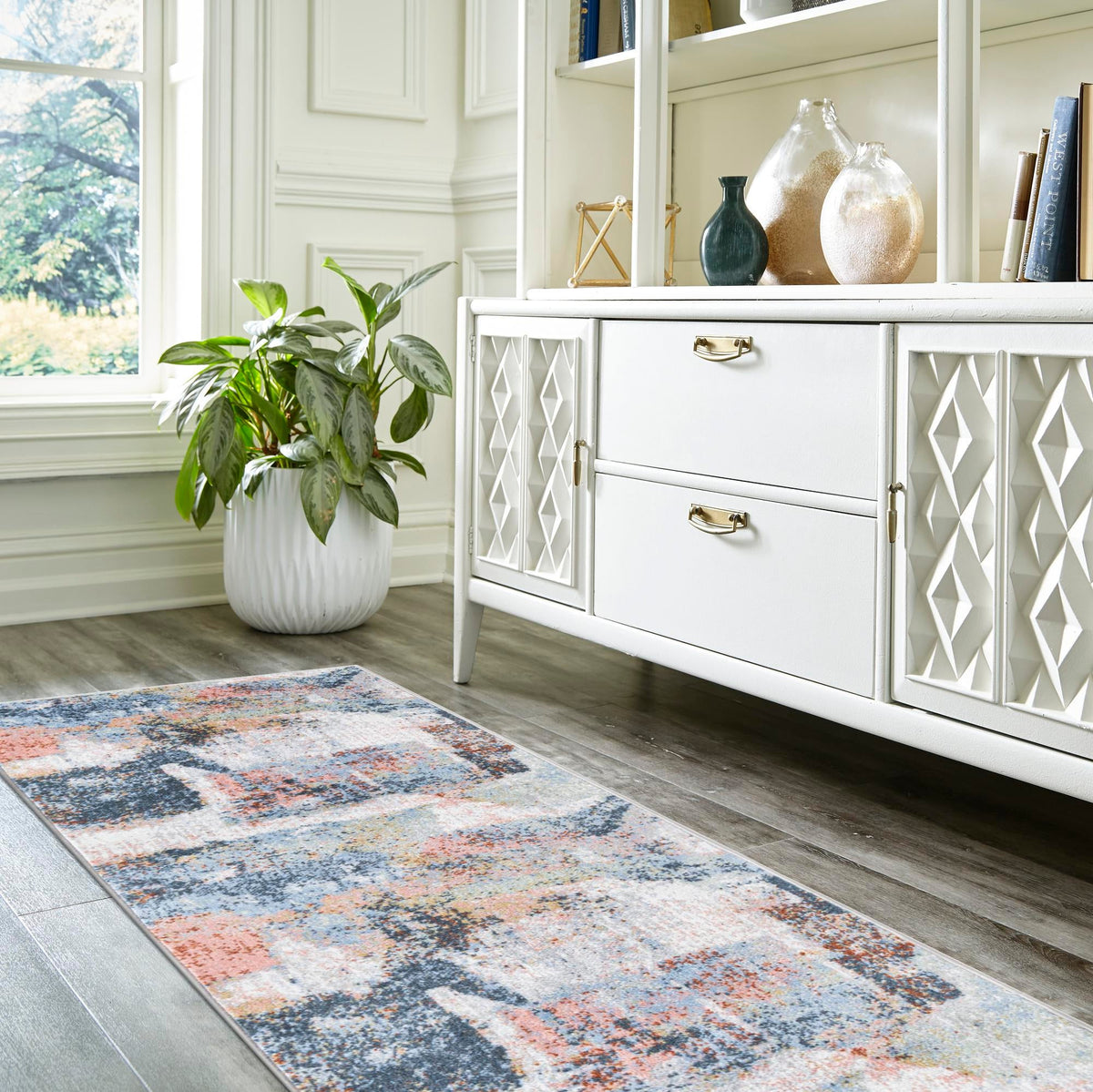Aegean Elegance Washables Collection Area Rug -  Hydra Runner Multi  lifestyle 75