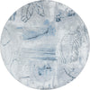 Aegean Elegance Washables Collection Area Rug -  Paros Round Ivory Gray  lifestyle 48