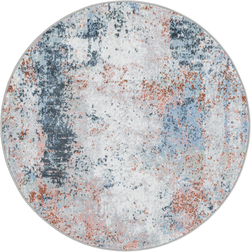 Aegean Elegance Washables Collection Area Rug -  Ithaca Round Multi  lifestyle 17