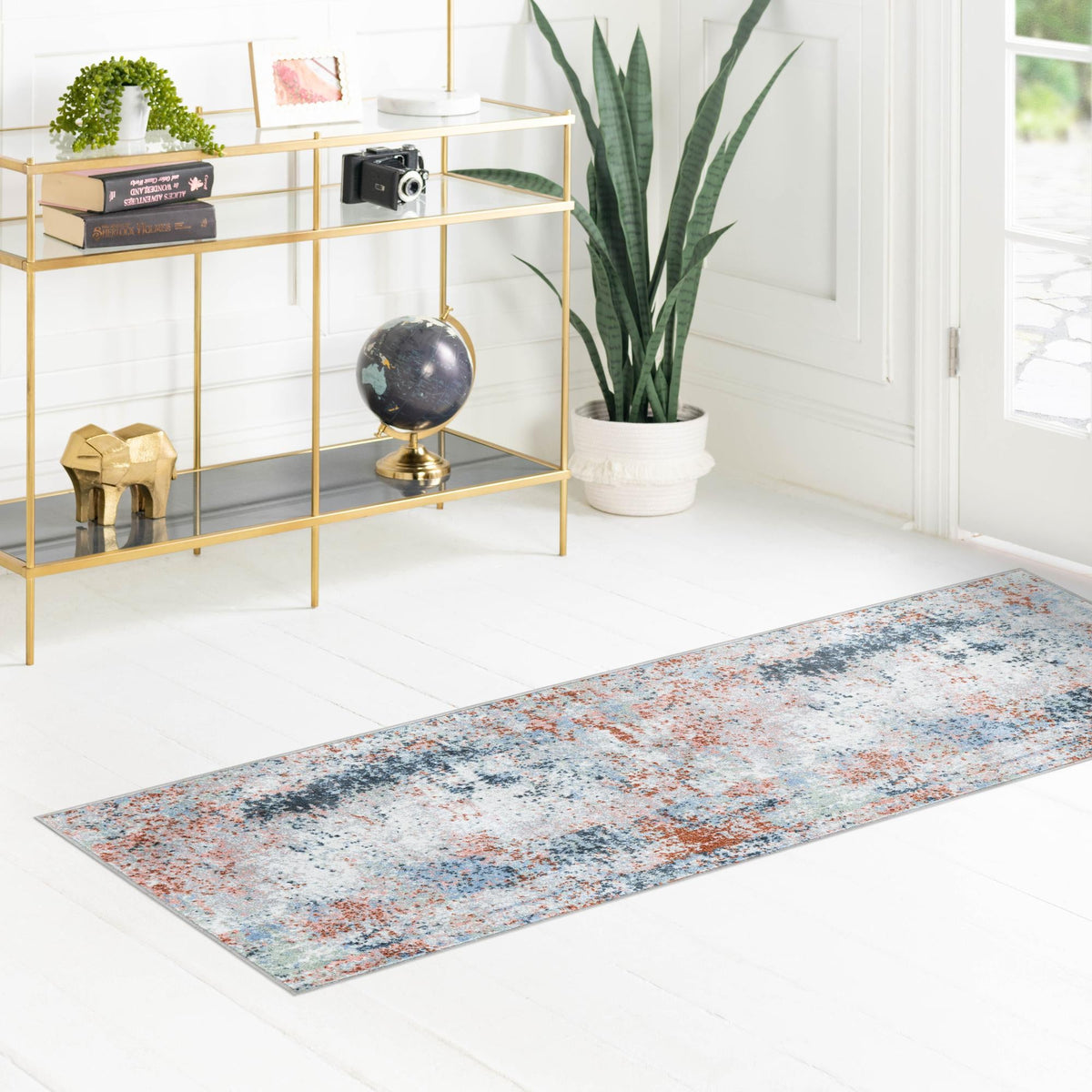 Aegean Elegance Washables Collection Area Rug -  Ithaca Runner Multi  lifestyle 60