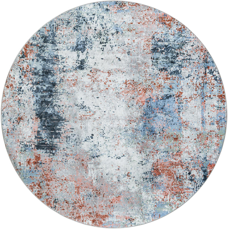 Aegean Elegance Washables Collection Area Rug -  Ithaca Round Multi  lifestyle 48